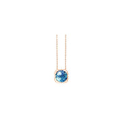 Collier Kalista serti clos pierre fine en or 18 carats