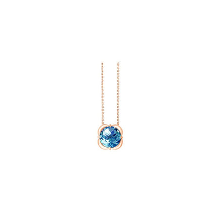 Collier Kalista serti clos pierre fine en or 18 carats