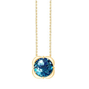 Collier Kalista serti clos pierre fine en or 18 carats