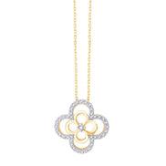 Collier 41 Diamants 0,09ct Or Jaune Rhodié