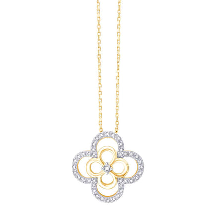 Collier 41 Diamants 0,09ct Or Jaune Rhodié