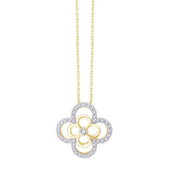 Collier 41 Diamants 0,09ct Or Jaune Rhodié