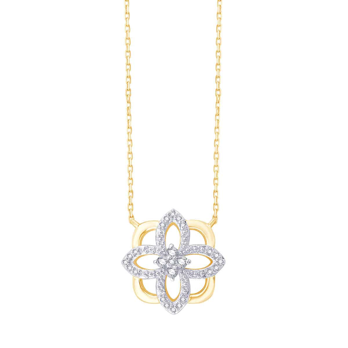 Collier 25 Diamants 0,495ct Or Jaune Rhodié