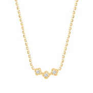 Collier Lily Rose Trio 3 Diamants 0,06ct Or Jaune