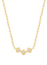 Collier Lily Rose Trio 3 Diamants 0,06ct Or Jaune