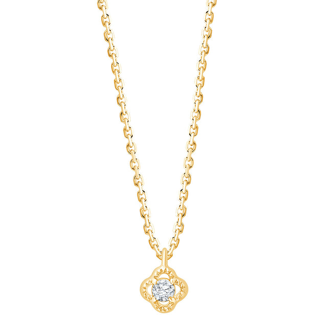 Collier Lily Rose 1 Diamant 0,02ct Or Jaune