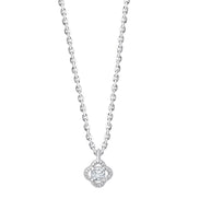 Collier Lily Rose 1 Diamant 0,02ct Or Blanc