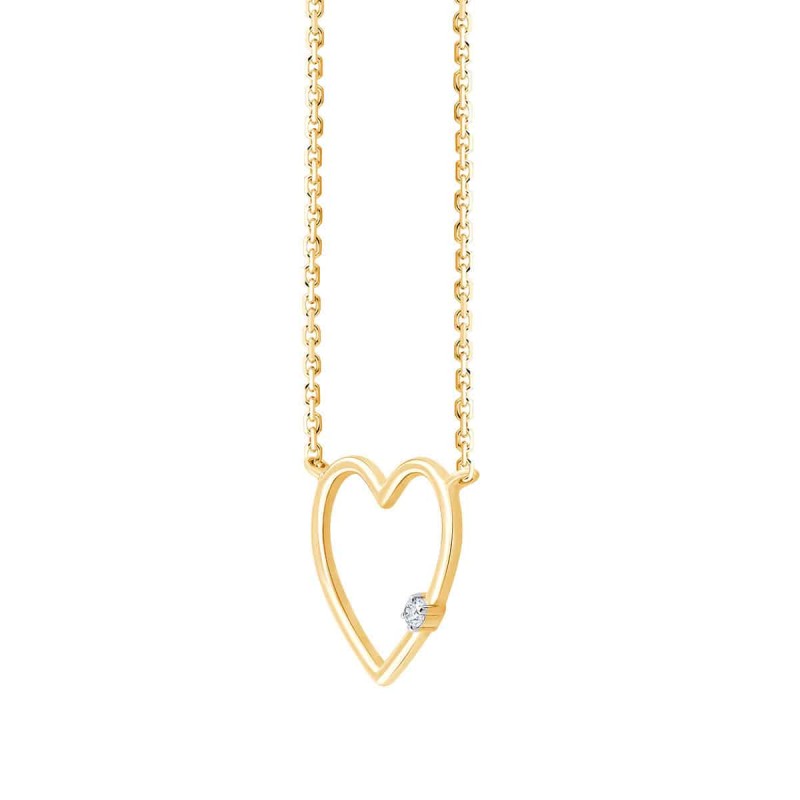Coeur Cœur Serti Griffe Diamant 0,02ct I