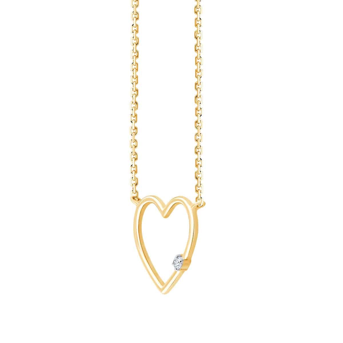Coeur Cœur Serti Griffe Diamant 0,02ct I