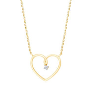 Coeur Cœur Serti Griffe Diamant 0,02ct II