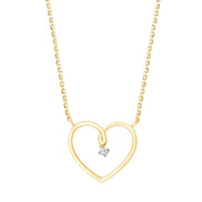 Coeur Cœur Serti Griffe Diamant 0,02ct II
