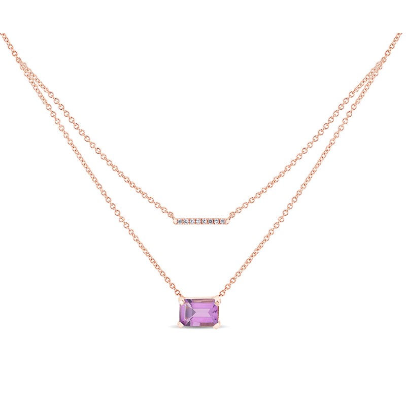 Lou Taille Émeraude Améthyste & Diamants 1,10ct IV