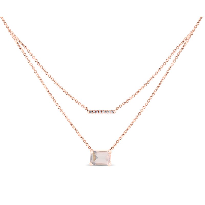 Lou Taille Émeraude Quartz Rose 1,10ct III