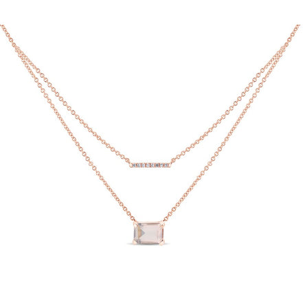 Lou Taille Émeraude Quartz Rose 1,10ct III