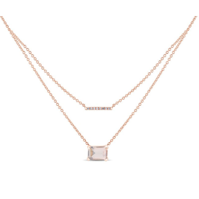 Lou Taille Émeraude Quartz Rose 1,10ct III