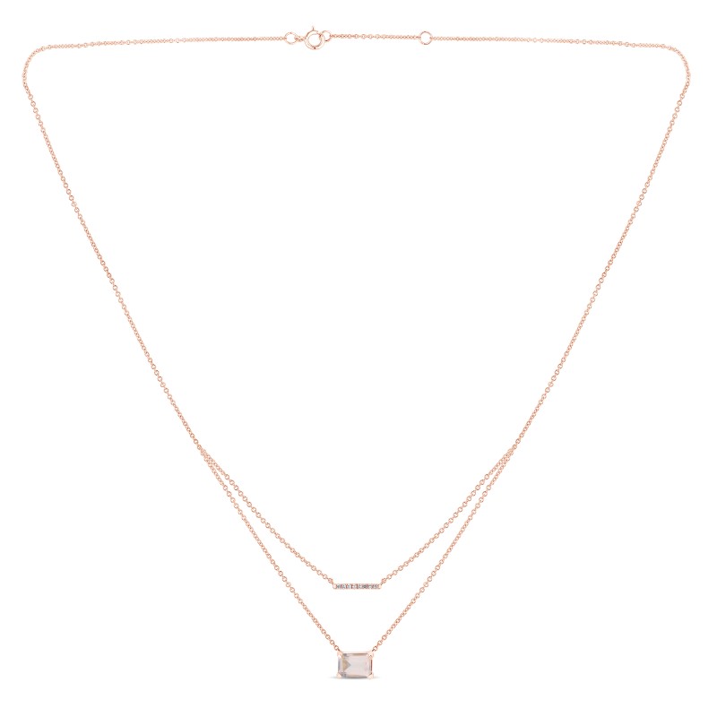 Lou Taille Émeraude Quartz Rose 1,10ct III
