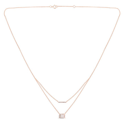 Lou Taille Émeraude Quartz Rose 1,10ct III