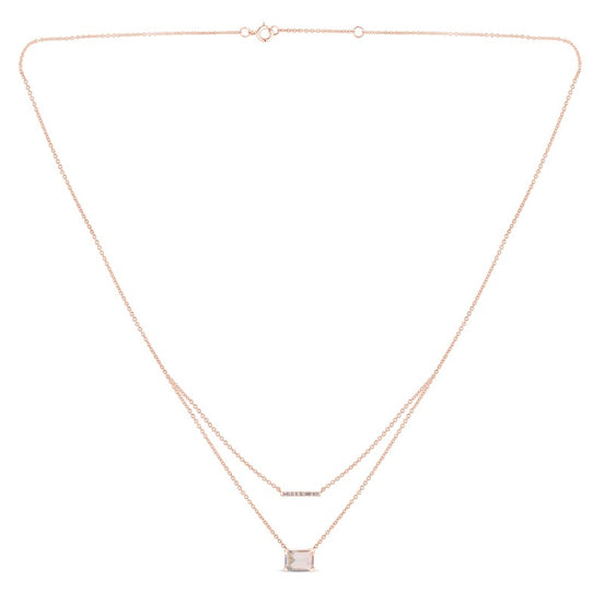 Lou Taille Émeraude Quartz Rose 1,10ct III