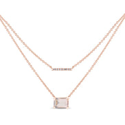 Lou Taille Émeraude Quartz Rose 1,10ct III
