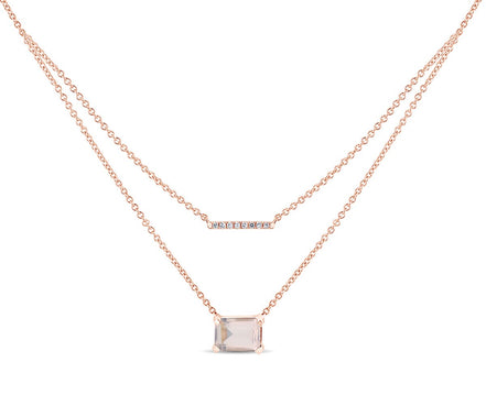 Lou Taille Émeraude Quartz Rose 1,10ct III