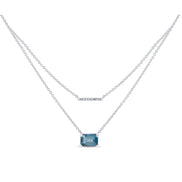Lou Taille Émeraude Topaze & Diamants 1,10ct X