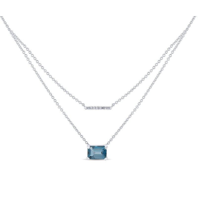 Lou Taille Émeraude Topaze & Diamants 1,10ct X