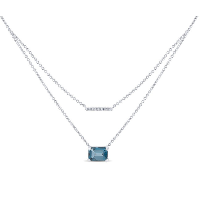 Lou Taille Émeraude Topaze & Diamants 1,10ct X