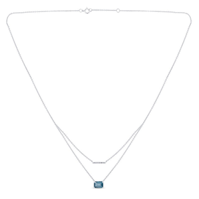 Lou Taille Émeraude Topaze & Diamants 1,10ct X
