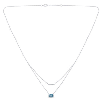 Lou Taille Émeraude Topaze & Diamants 1,10ct X