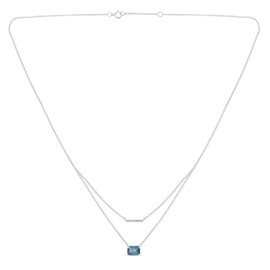 Lou Taille Émeraude Topaze & Diamants 1,10ct X