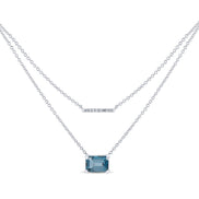 Lou Taille Émeraude Topaze & Diamants 1,10ct X