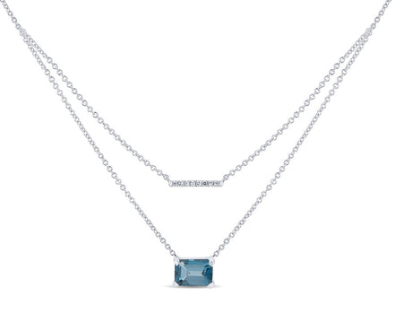 Lou Taille Émeraude Topaze & Diamants 1,10ct X