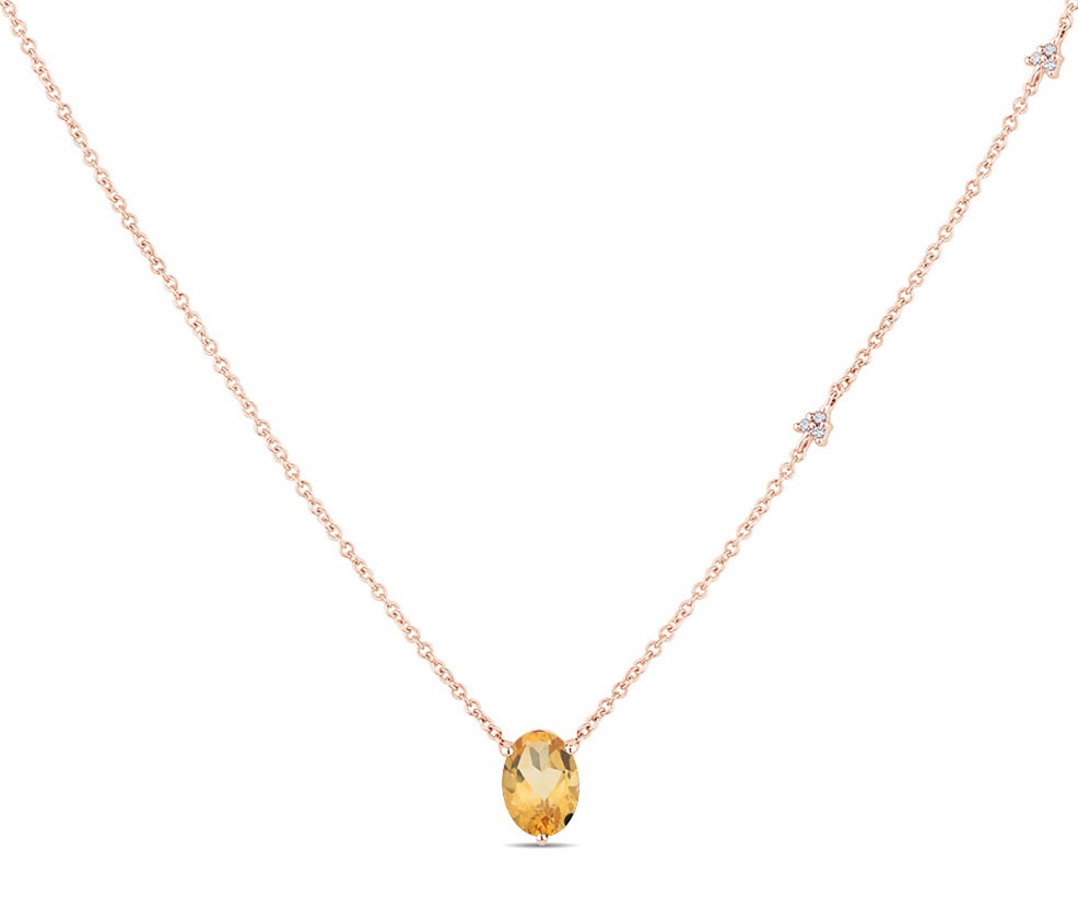 Lou Ovale Citrine & Diamants 1,15ct II