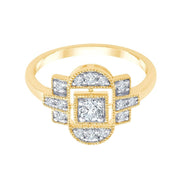 Art Déco Trilogie Diamant 0,4ct