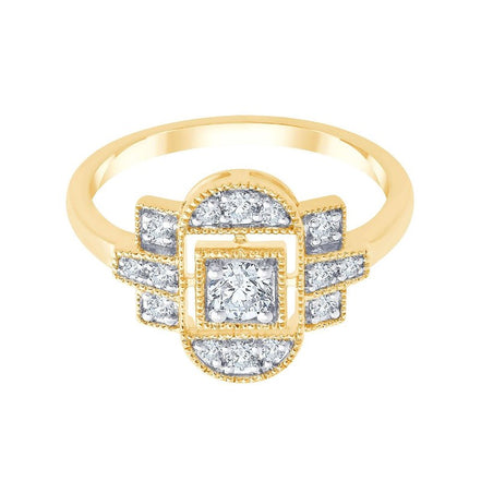 Art Déco Trilogie Diamant 0,4ct