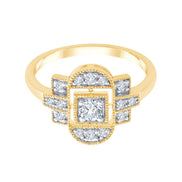 Art Déco Trilogie Diamant 0,4ct