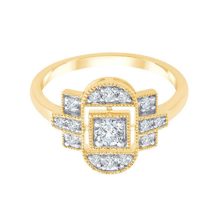Art Déco Trilogie Diamant 0,4ct