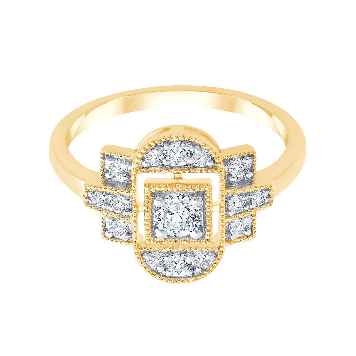 Art Déco Trilogie Diamant 0,4ct