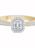 Caprice Solitaire Entouré Serti Clos Diamant 0,48ct