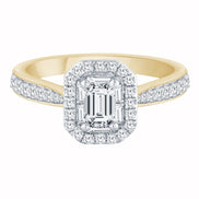 Caprice Solitaire Entouré Trilogie Diamant 0,89ct