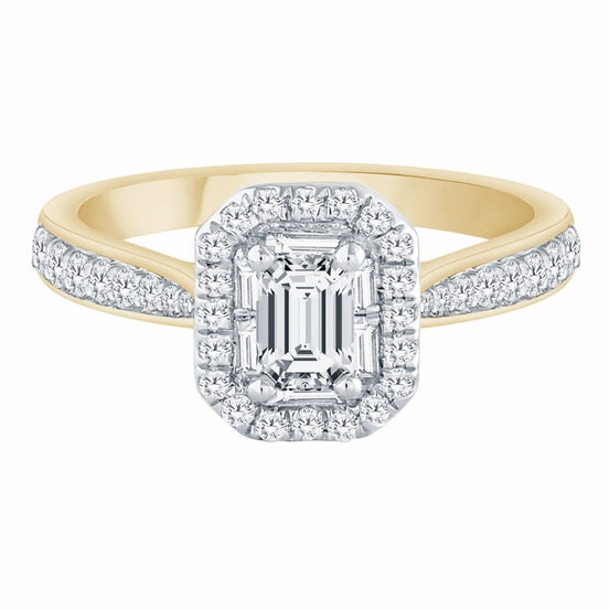 Caprice Solitaire Entouré Trilogie Diamant 0,89ct