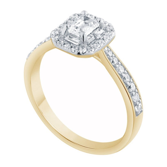Caprice Solitaire Entouré Trilogie Diamant 0,89ct