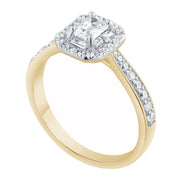 Caprice Solitaire Entouré Trilogie Diamant 0,89ct
