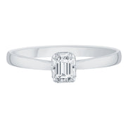Caprice Taille Émeraude Serti Griffe Diamant 0,18ct I