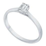 Caprice Solitaire Entouré Serti Clos Diamant 0,23ct