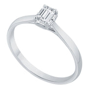 Caprice Emerald Cut Prong Set Diamond 0.30ct I