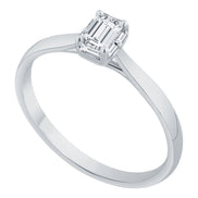 Caprice Emerald Cut Prong Set Diamond 0.30ct I