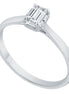 Caprice Solitaire Entouré Serti Clos Baguette Diamant 0,55ct