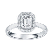 SOLITAIRE ENTOURÉ CAPRICE ÉMERAUDE 0.70CT