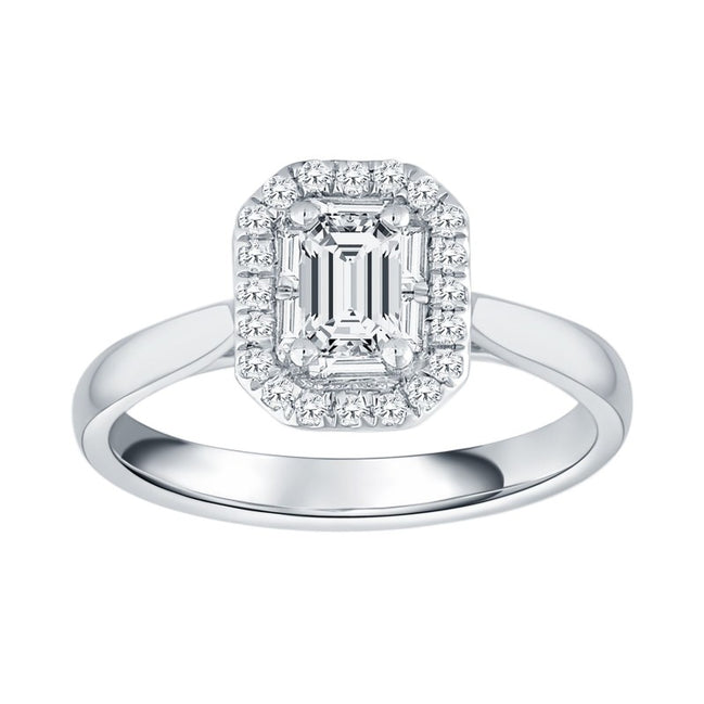 SOLITAIRE ENTOURÉ CAPRICE ÉMERAUDE 0.70CT